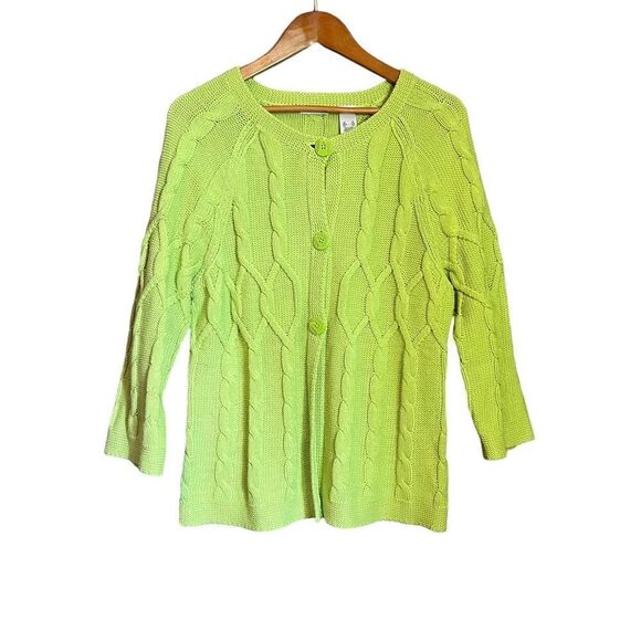 3 for $30! Liz & co green button cardigan. Size xl - Picture 1 of 11